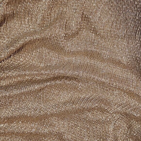 Lauren Ralph Lauren Evening Gold Dress w/ Sheer Bodice, Neck Embellishment Sz 8 - Picture 4 of 15